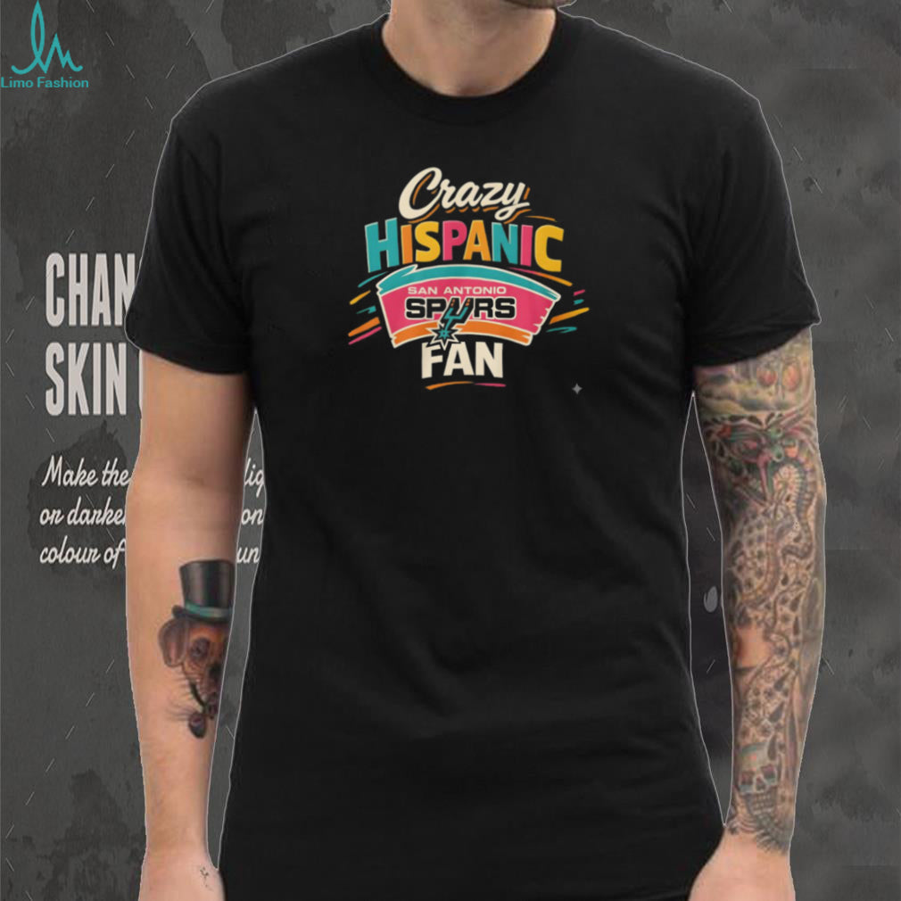Crazy Hispanic San Antonio Spurs Fan Colorful Pink Teal Orange Basketball Team T Shirt