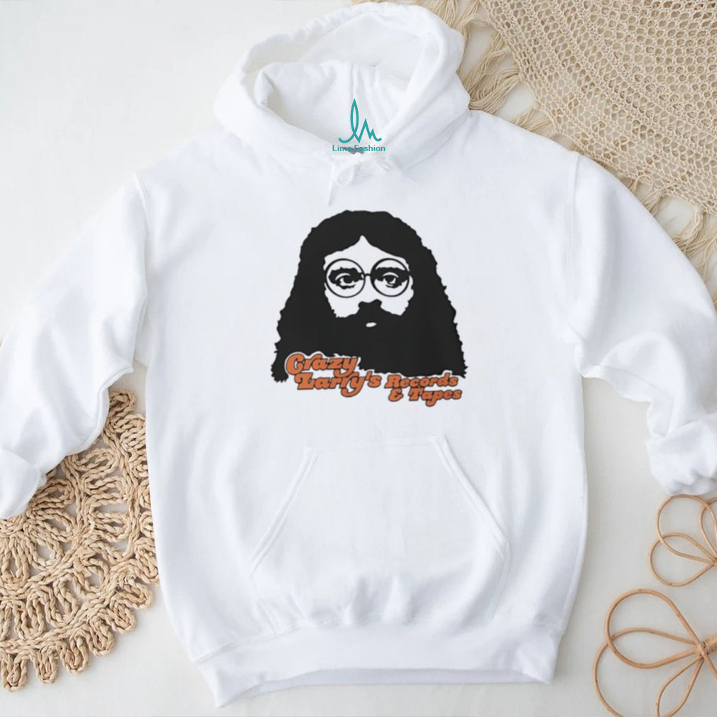 Crazy Larry’s records and tapes man portrait shirt