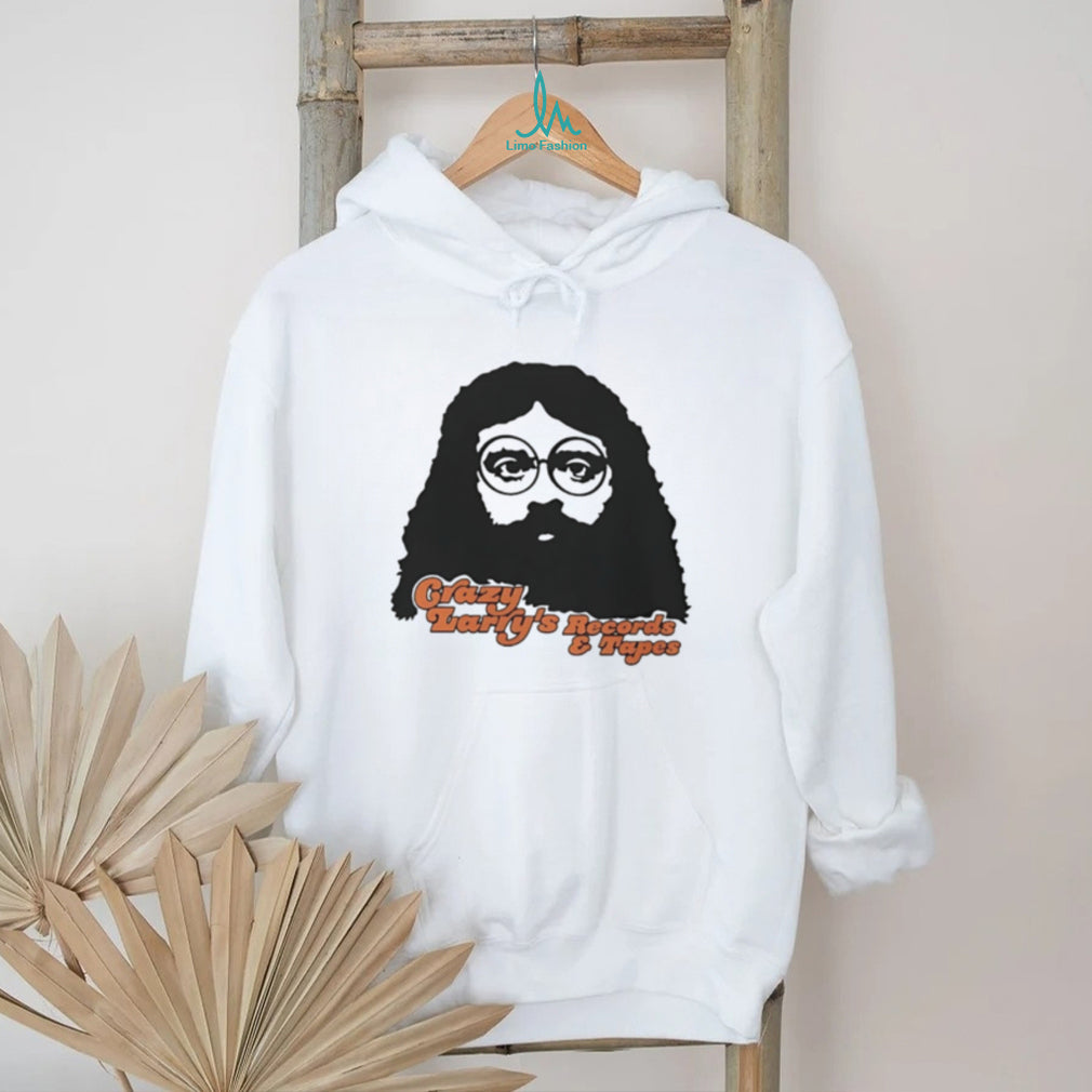 Crazy Larry’s records and tapes man portrait shirt