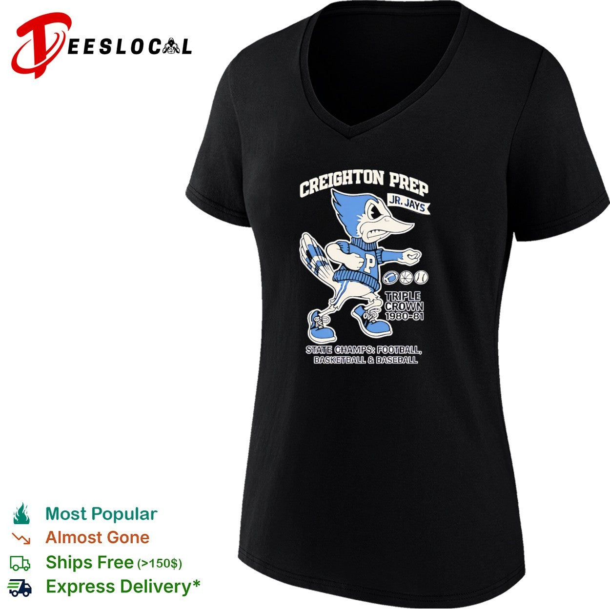 Creighton Prep Jr Jays Triple Crown 1980 1981 shirt