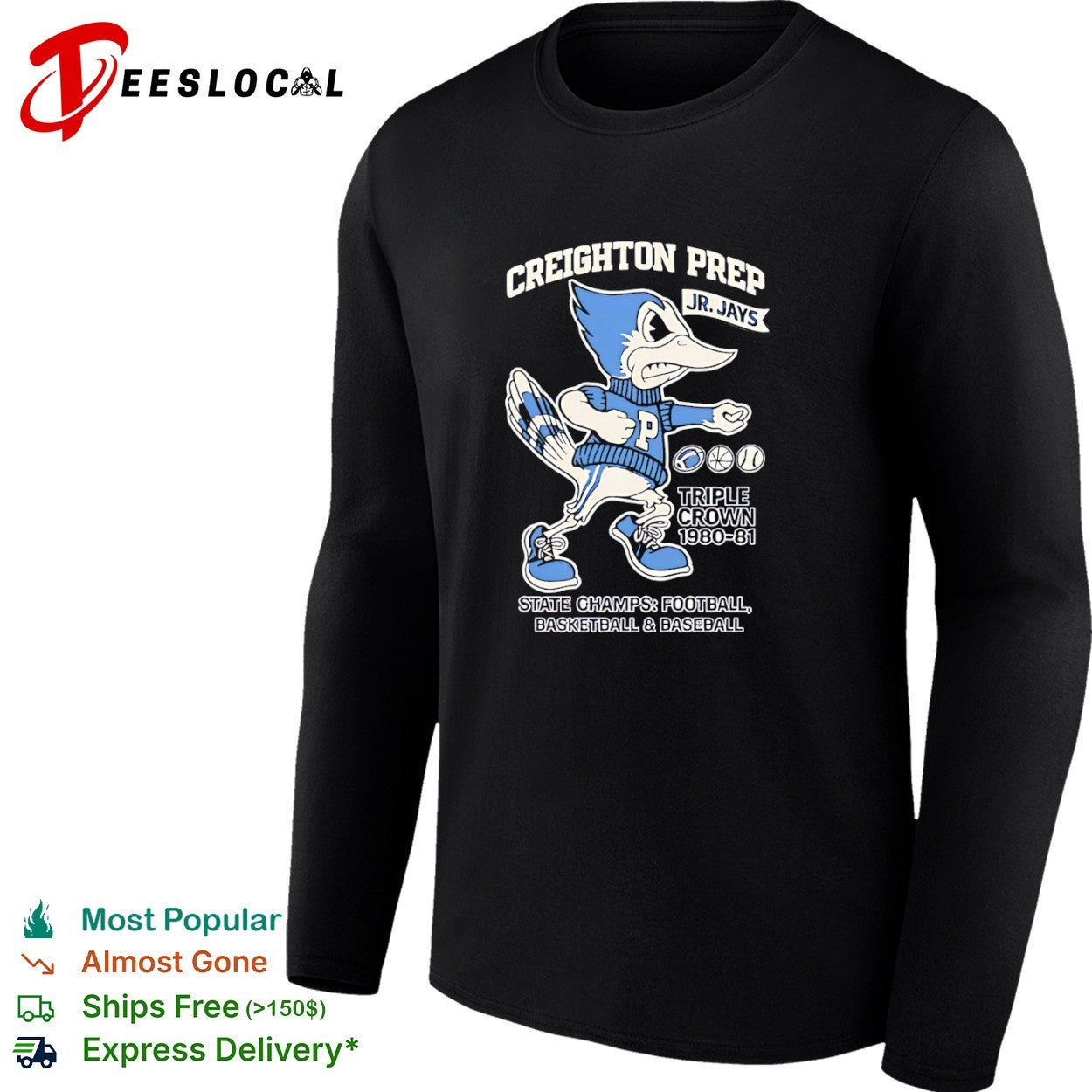 Creighton Prep Jr Jays Triple Crown 1980 1981 shirt