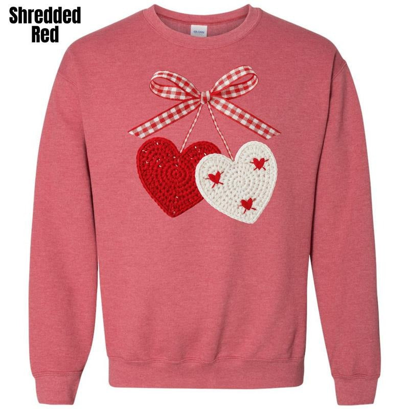 Crochet Cherry Hearts Sweatshirt 'CMNLB' T-Shirts, Hoodie | PodTeesHub.com