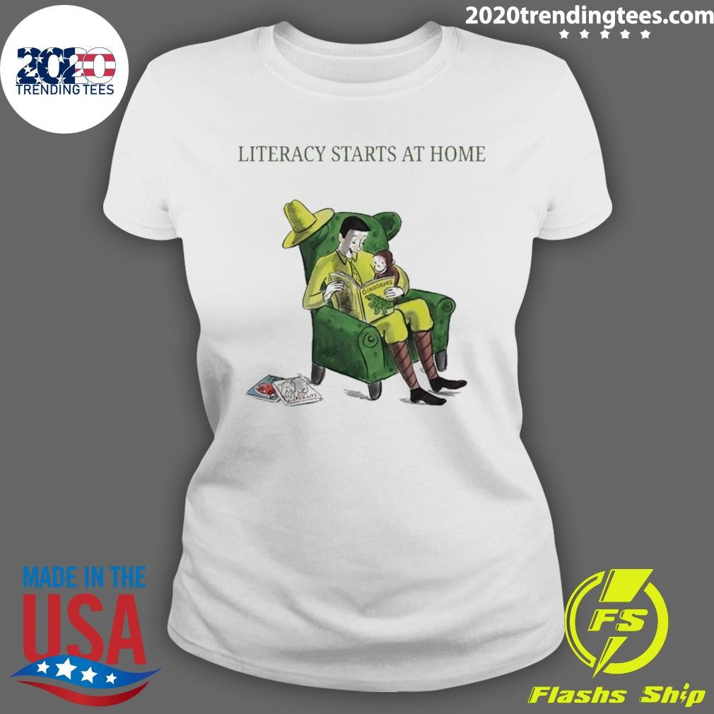 Curious George Literacy Starts At Home Shirt