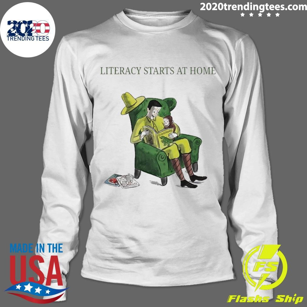 Curious George Literacy Starts At Home Shirt