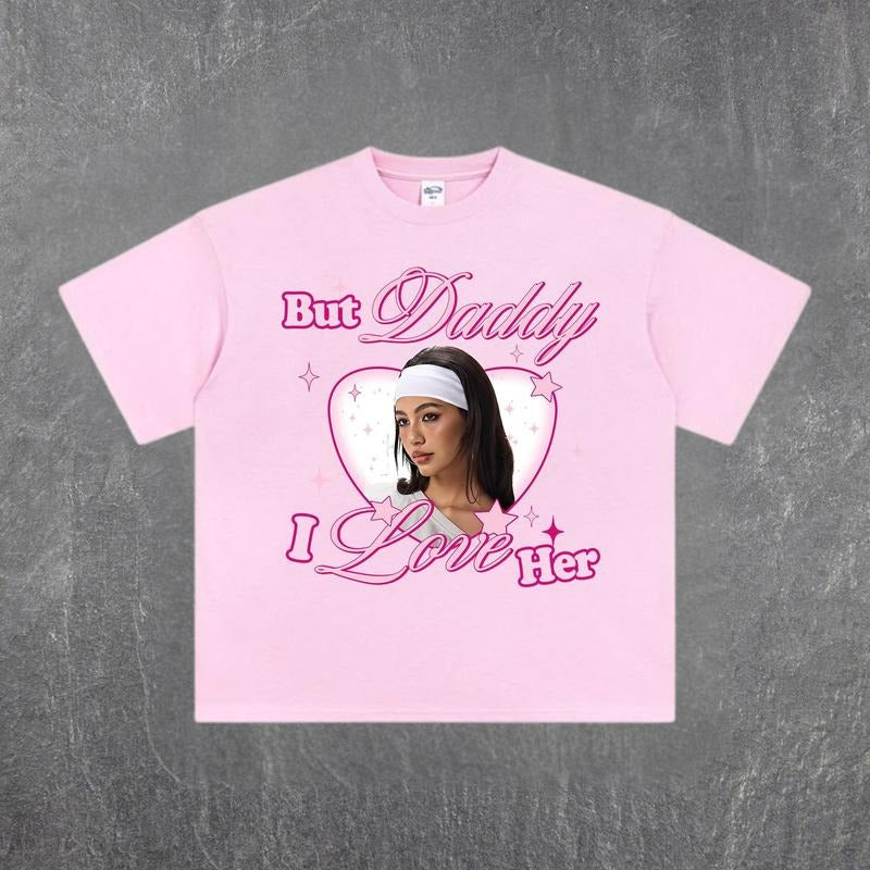 Custom But Daddy I Love Y2K Shirts Washed Tee, Custom Face Shirt With Name, Graphic Tee, Birthday, 90s Graphic Tee Style,...