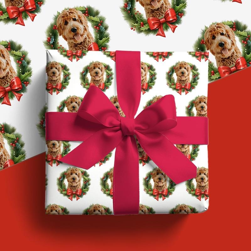 Custom Wrapping Paper Using Pet Photo: Christmas Gift Paper, Birthday Wrapping Paper T-Shirts, Hoodie, Sweatshirt