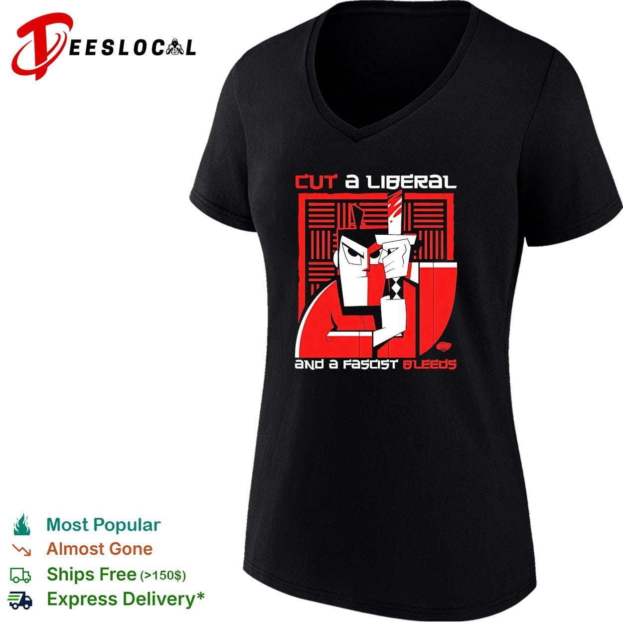 Cut a liberal and a fascist bleeds political shirt