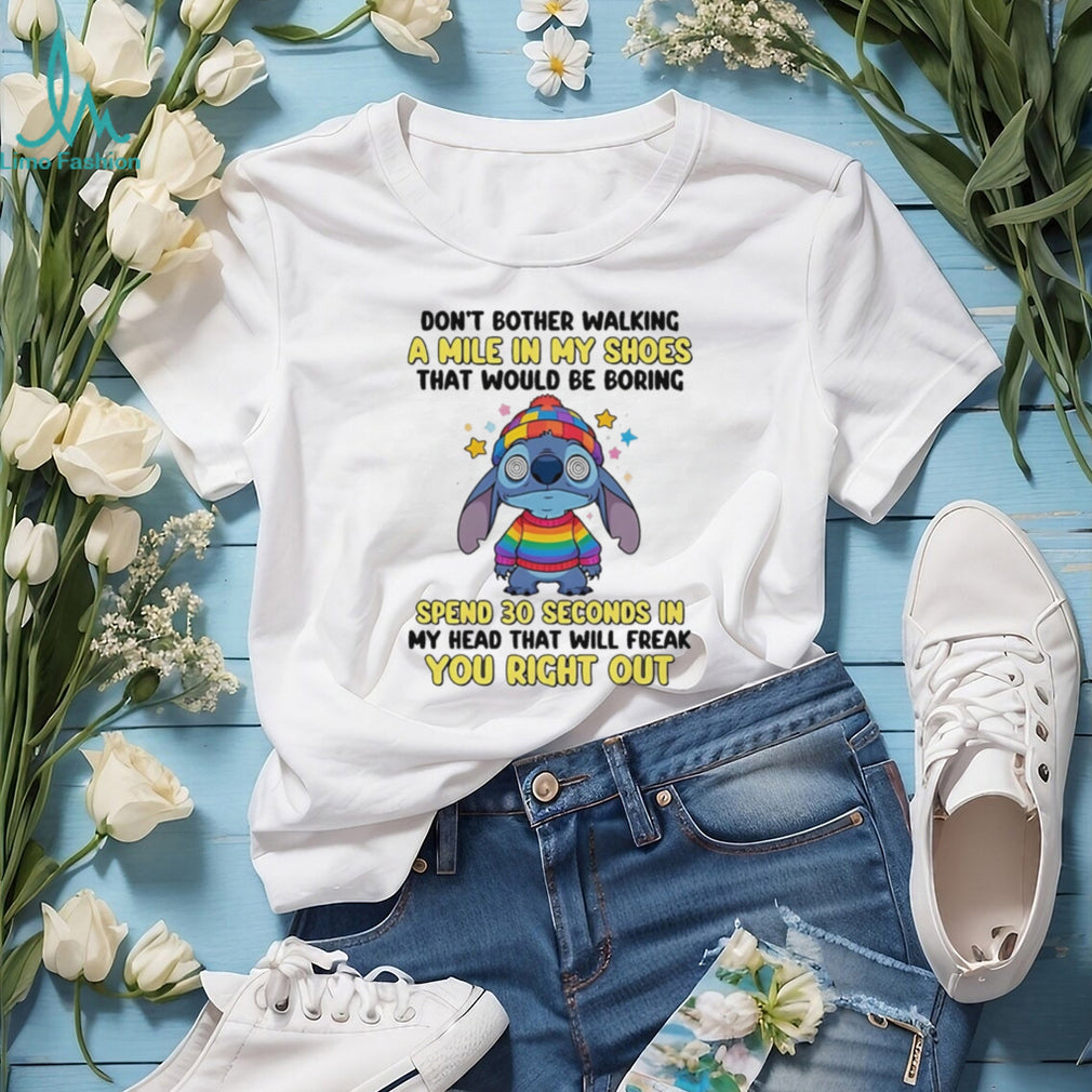 Cute Alien Character Rainbow Sweater Funny Mental Health T Shirt
