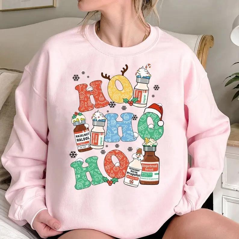 Cute Christmas Nurse Sweatshirt, Festive Medical Crewneck, Funny Holiday Nurse Shirt, Merry Nurse Gift Tee, Cozy...
