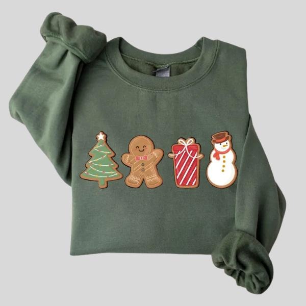 Cute Gingerbread Cookies Sweatshirt, Merry Christmas Sweatshirt, Cute Christmas Cookies Shirt, Holiday Sweater Hoodie