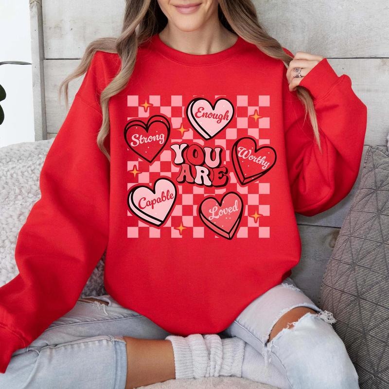 Cute Teacher Valentine Sweatshirt  featuring a retro heart design, perfect for Love Day, back to school vibes, teaching...
