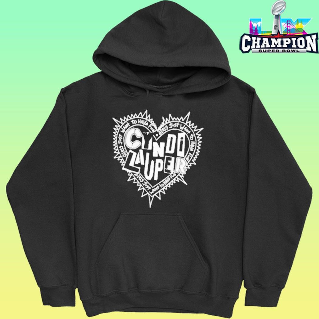 Cyndi Lauper Faded Black Punk Heart Shirt