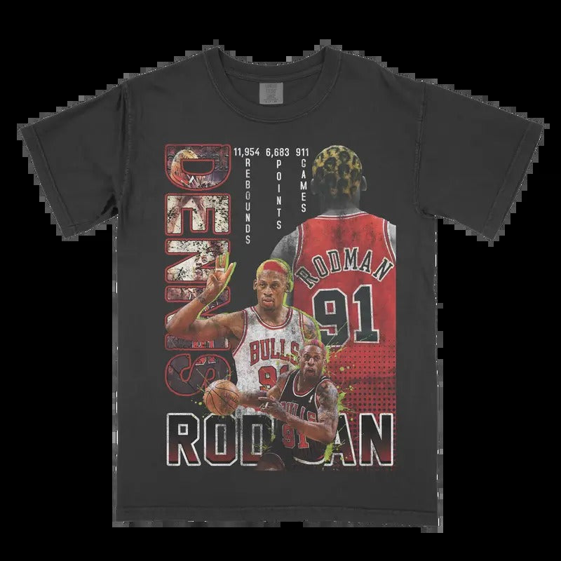 D Rodman 91 - Graphic Tee - STREETWEAR Hoodie, Sweatshirt | PodTeesHub.com