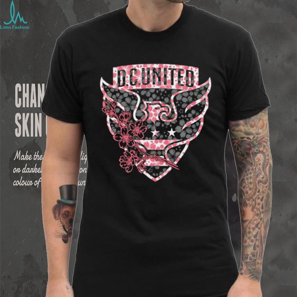 DC United Cherry Blossom Soccer Team Shield Logo T Shirt