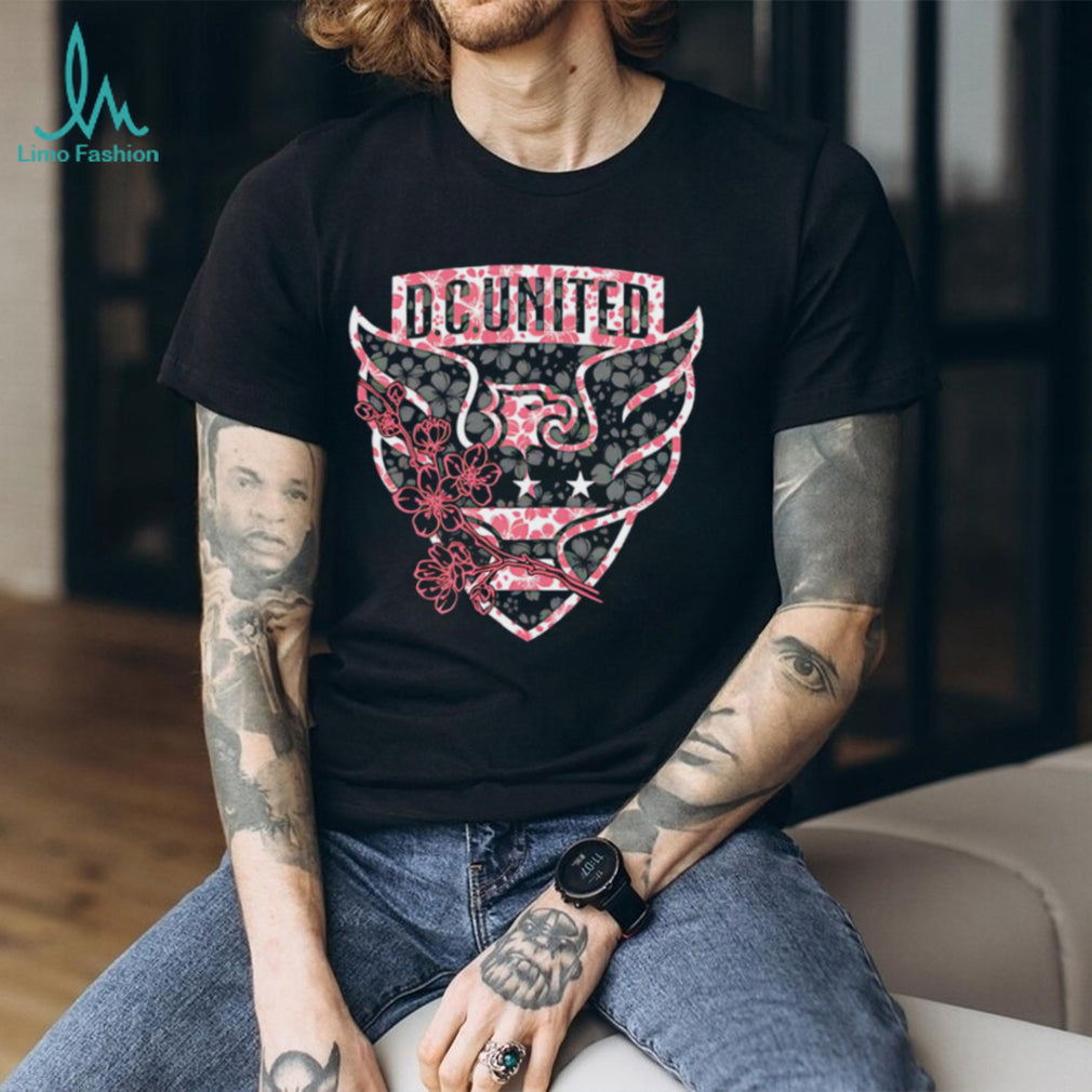 DC United Cherry Blossom Soccer Team Shield Logo T Shirt