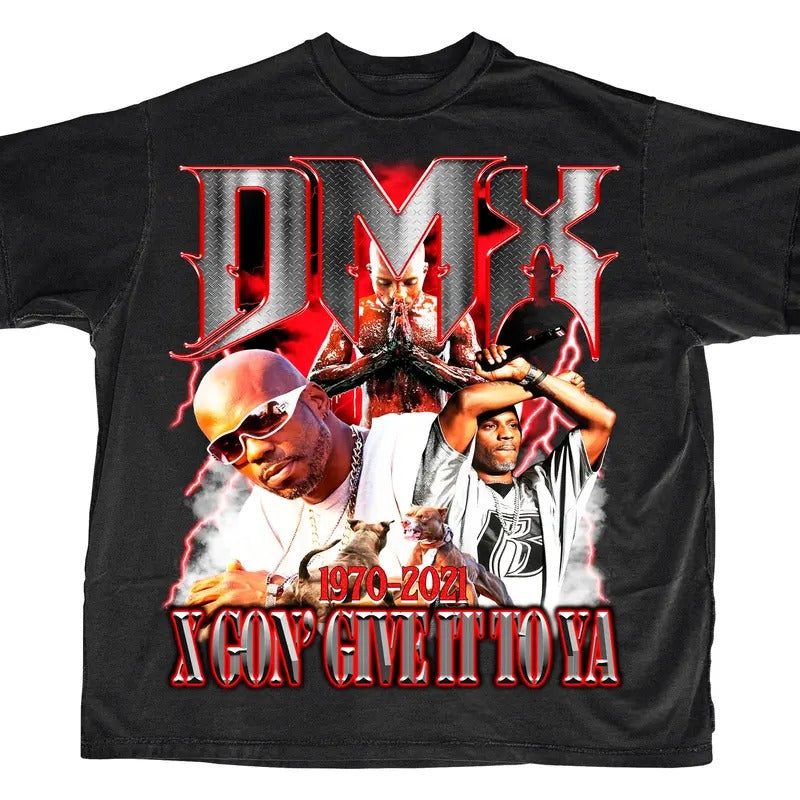DMX GRAPHIC TEE Casual Short Sleeve T-shirt Streetwear Hoodie, Sweatshirt | PodTeesHub.com