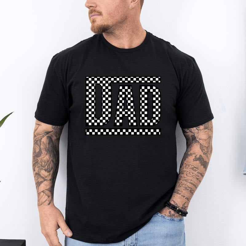 Dad, Retro Checkered, Father's Day, Boyfriend, Husband, Brother, Guy Gift, Soft Style T-Shirt, Soft Style Tee, Men's...
