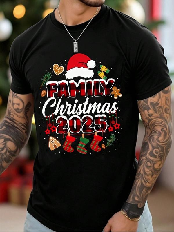 Daily Casual Knit Fabric Long Sleeve T-Shirt, Unique Letter and Number Print, Regular Round Neck, Comfortable Daily Wear...