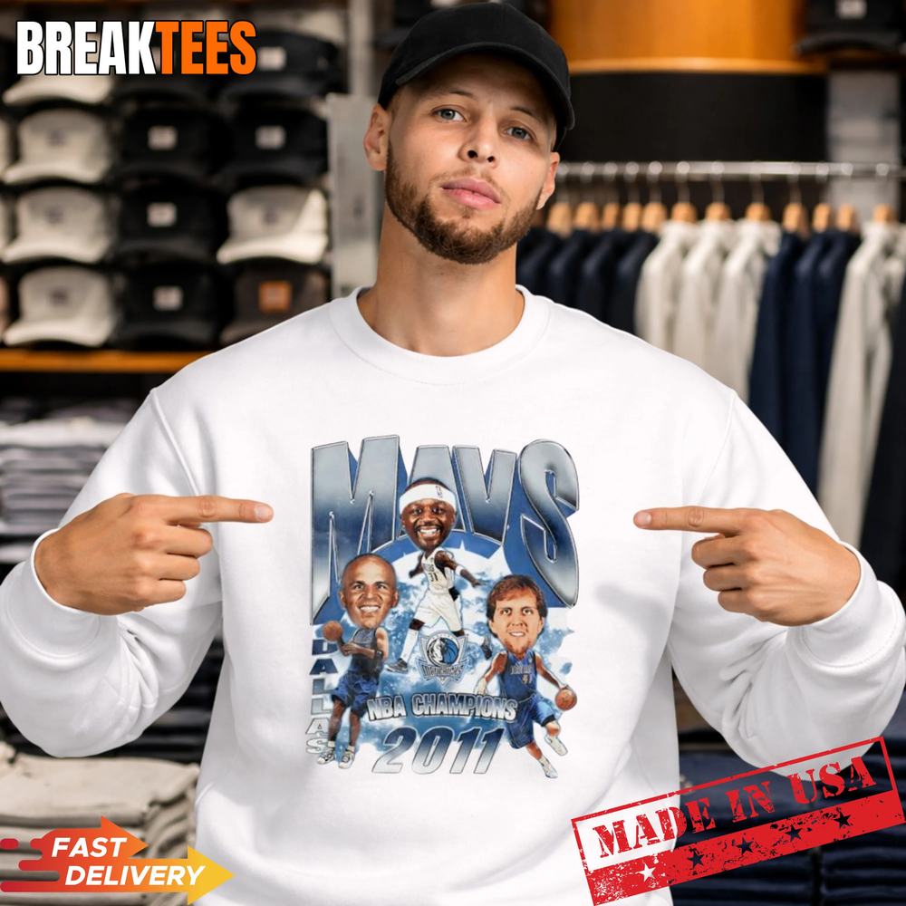 Dallas Mavericks NBA World Champions 2011 players bobblehead t-shirt