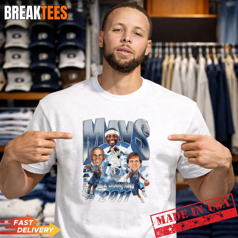 Dallas Mavericks NBA World Champions 2011 players bobblehead t-shirt