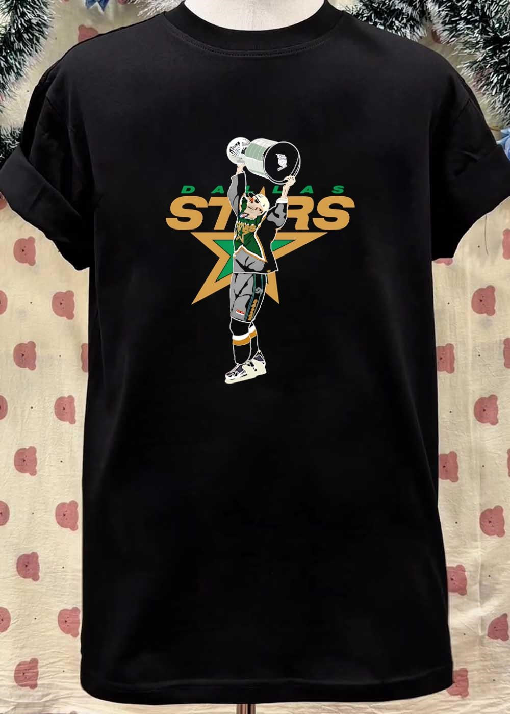 Dallas Stars shirt Skeleton Holding Stanley Cup Trophy