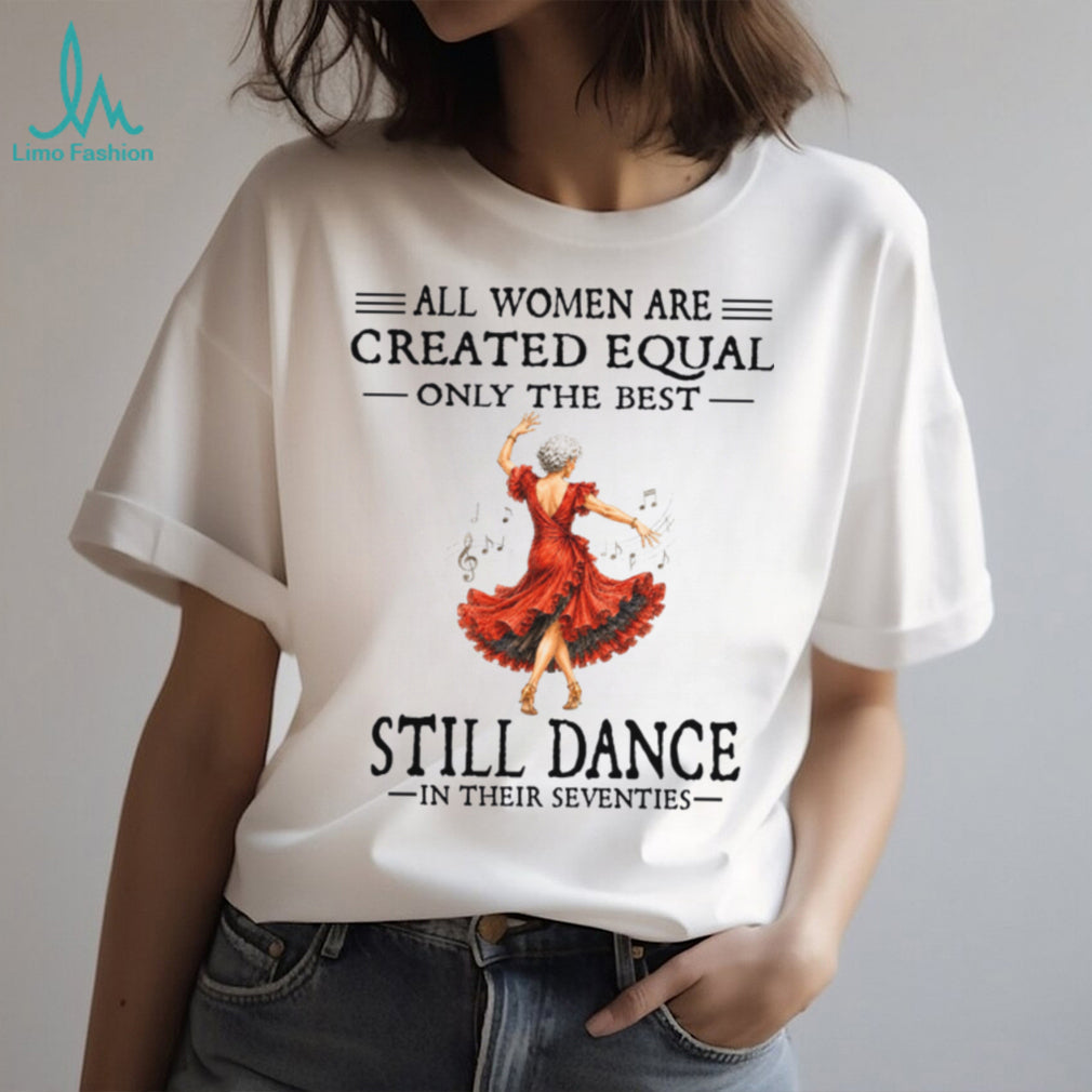 Dancing Grandmother Seventies Red Dress Music Shirt