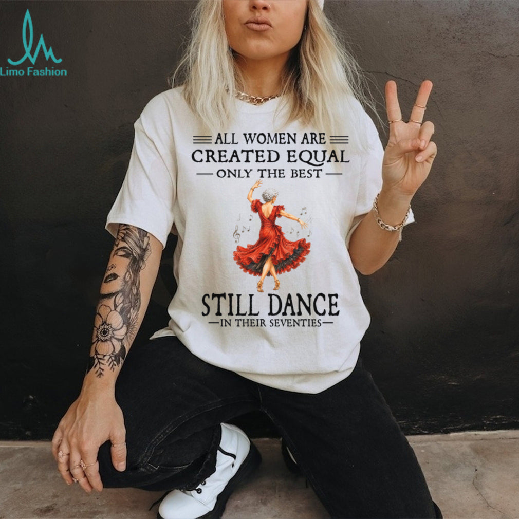 Dancing Grandmother Seventies Red Dress Music Shirt