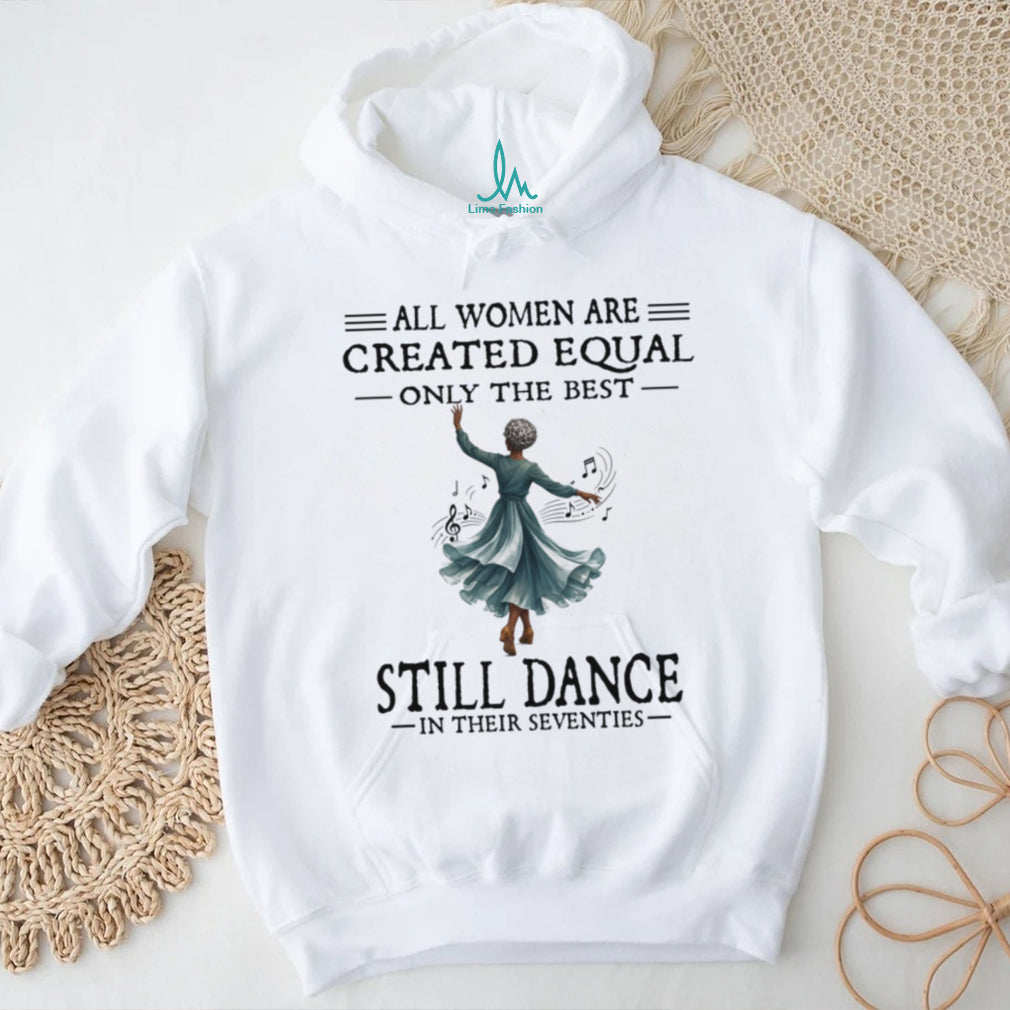 Dancing Grandmother Seventies Teal Dress Music Shirt