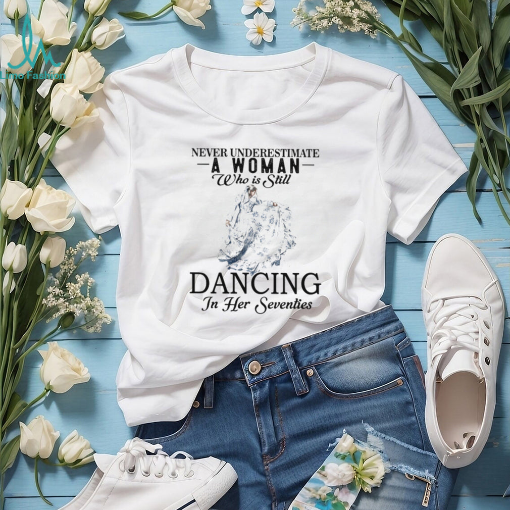 Dancing In Her Seventies Elegant Vintage Woman T Shirt