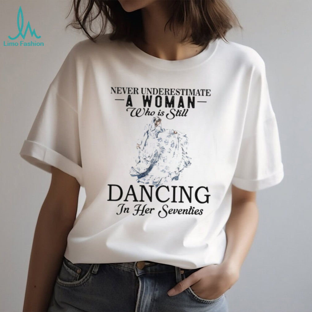 Dancing In Her Seventies Elegant Vintage Woman T Shirt