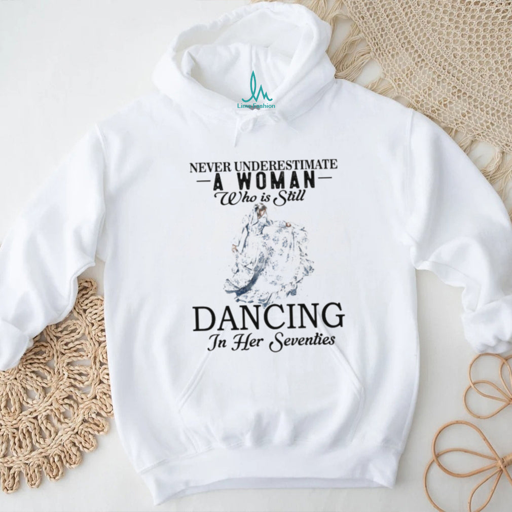 Dancing In Her Seventies Elegant Vintage Woman T Shirt