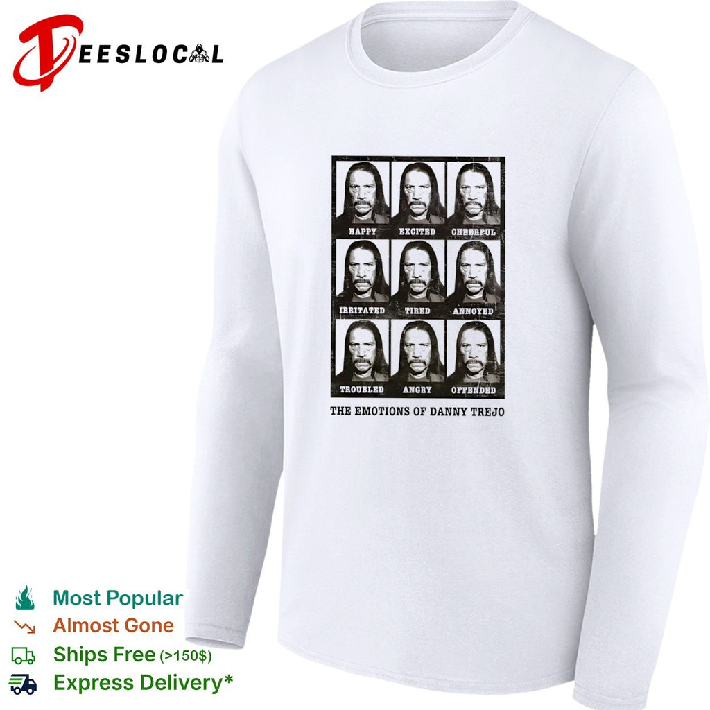 Danny Trejo The emotions grid face photo shirt