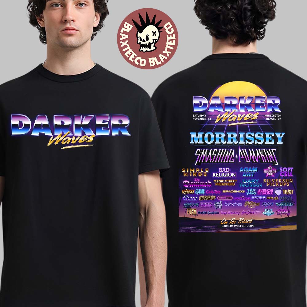 Darker Waves 2026 Festival Full Lineup In Huntington Beach California On November 14 2026 Two Sided T-Shirt