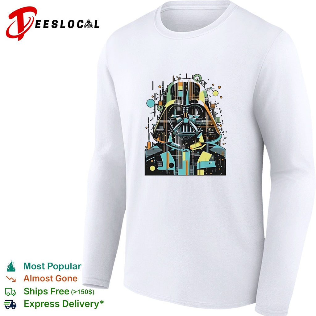 Darth Vader geometric abstract circuit art shirt