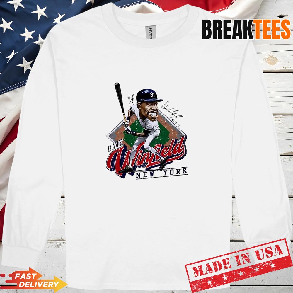 Dave Winfield New York Yankees MLB signature caricature T-Shirt