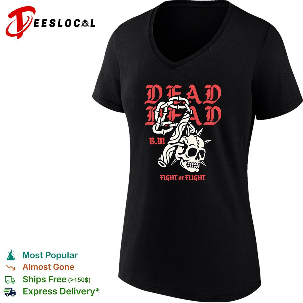 Dead Head BM fight or flight skull gripped by hand shirt