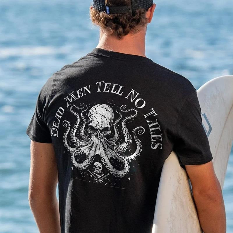 Dead Men Tell No Tales Unisex Summer outfits men streetwear 80s 90s graphic tees cotton funny tshirt men gifts Hoodie,...