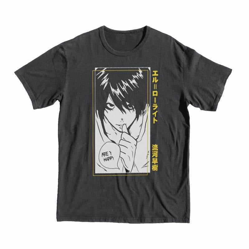 Death Note "Are You Happy" tee - Anime Style Streetwear Hoodie, Sweatshirt | PodTeesHub.com