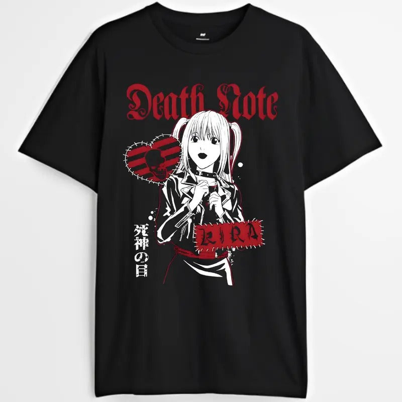 Death Note Gothic Misa Amane Patches T-Shirt , Anime & Manga Gifts Cotton Menswear Top Love Hoodie, Sweatshirt