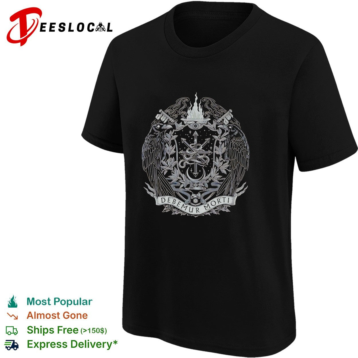 Debemur Morti ravens crest snake fire shirt