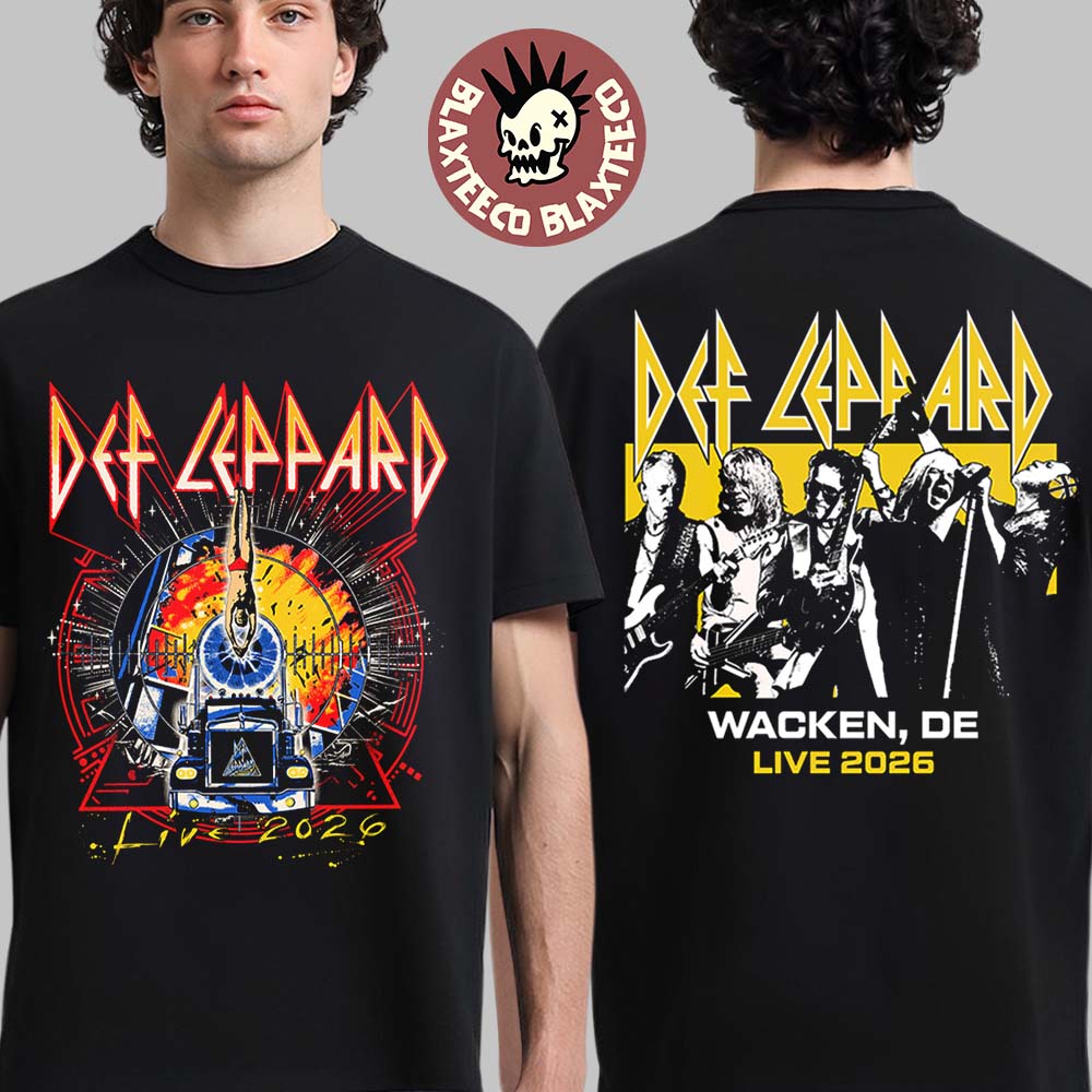 Def Leppard Live 2026 Tour UK And EU Merch Wacken Germany Event T-Shirt