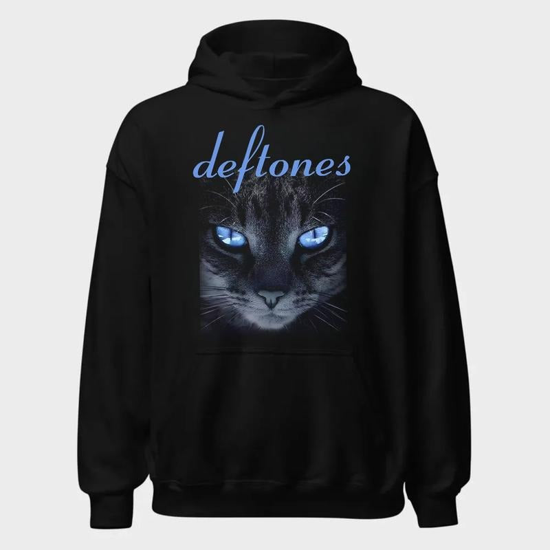 Deftones Cat Tshirt Sweatshirt Hoodie, Alternative Metal, Music Concert, Cat Lovers Gift, Rock Band Tee, Unisex Sweater...