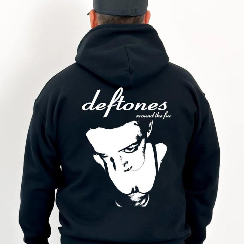 Deftoness Around The Ful On Back Tshirt Sweatshirt Hoodie, 90s Rock Band, Alternative Metal, Music Concert Tee, Unisex...