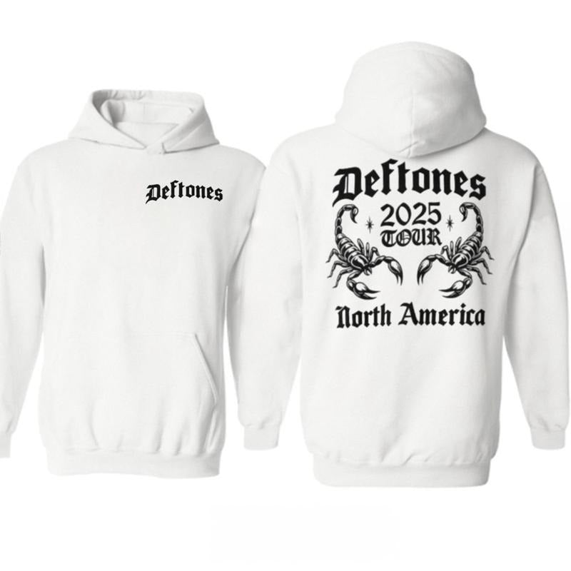 Deftoness North America Tour 2025 Two Sides Tshirt Sweatshirt Hoodie, Dark Gothic Tattoo Shirt, 90s Rock Band Shirt,...