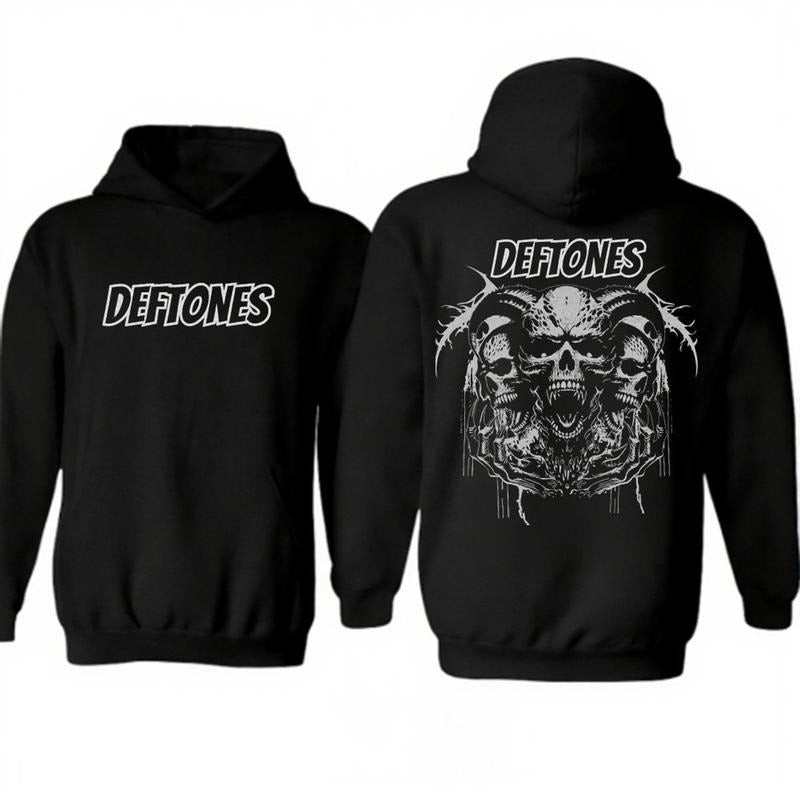 Deftoness Skull Two Sides Tshirt Sweatshirt Hoodie, Alternative Rock Band Sweatshirt, Metal Music Fan Gift, Unisex...