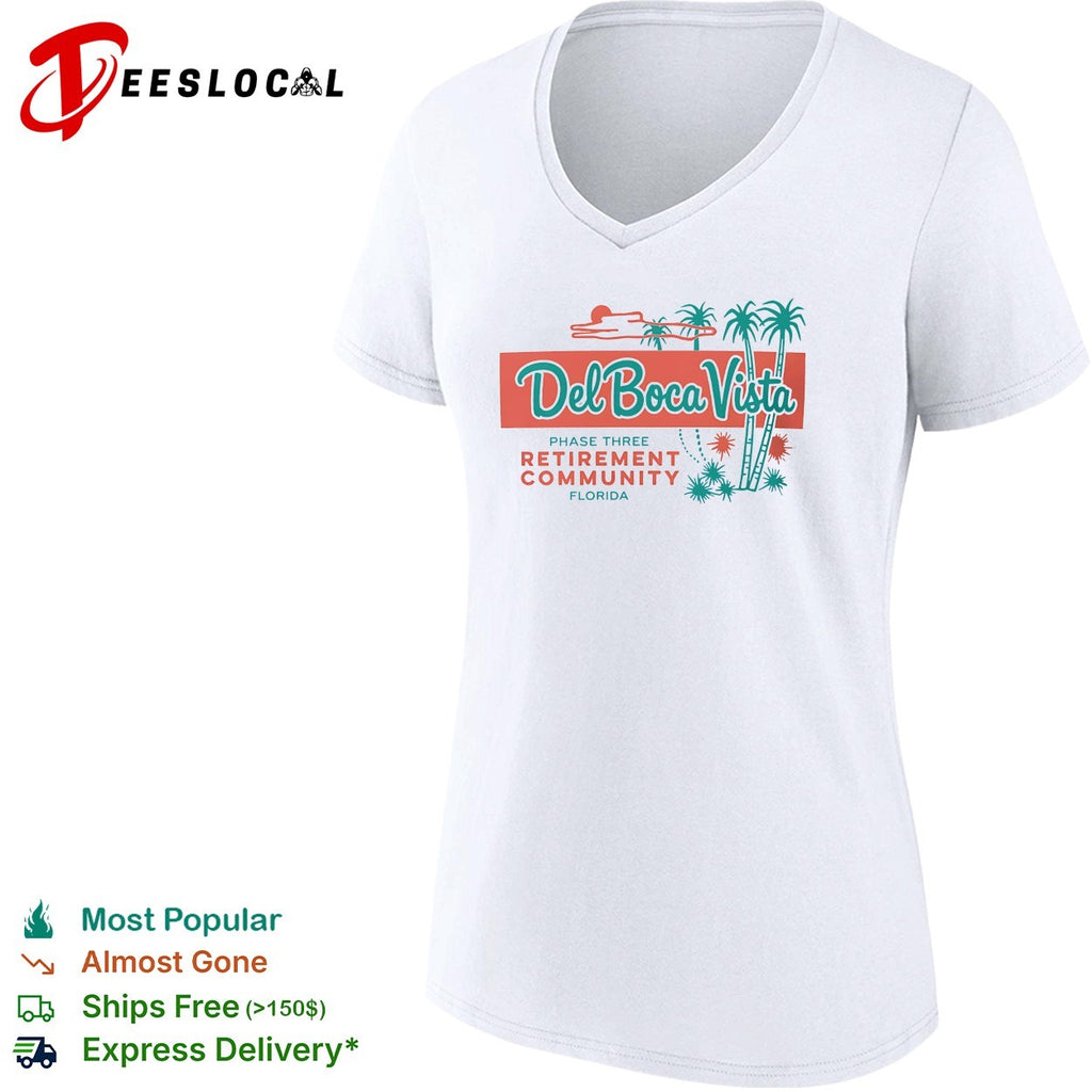 Del Boca Vista phase three retirement community Florida palm trees shirt