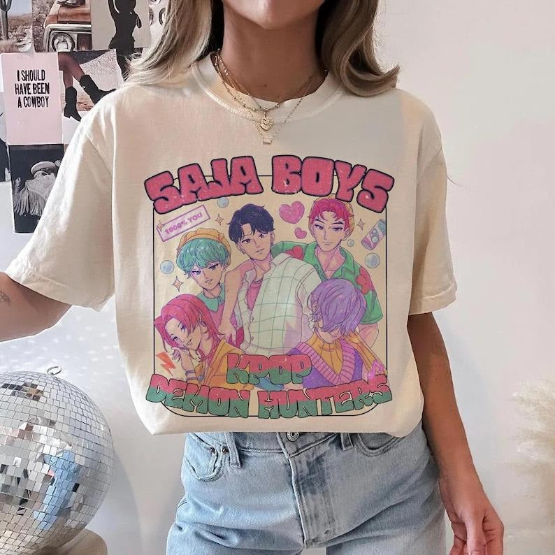 Demon Hunter K-pop shirt, Saja Boys K-pop Tshirt, gift for Huntrix fans Hoodie, Sweatshirt | PodTeesHub.com