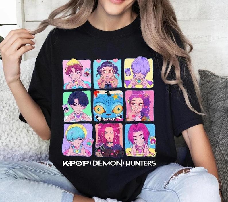 Demon Hunter K-pop shirts, Saja Boys K-pop shirt, Huntrix girl T-Shirt Hoodie, Sweatshirt | PodTeesHub.com
