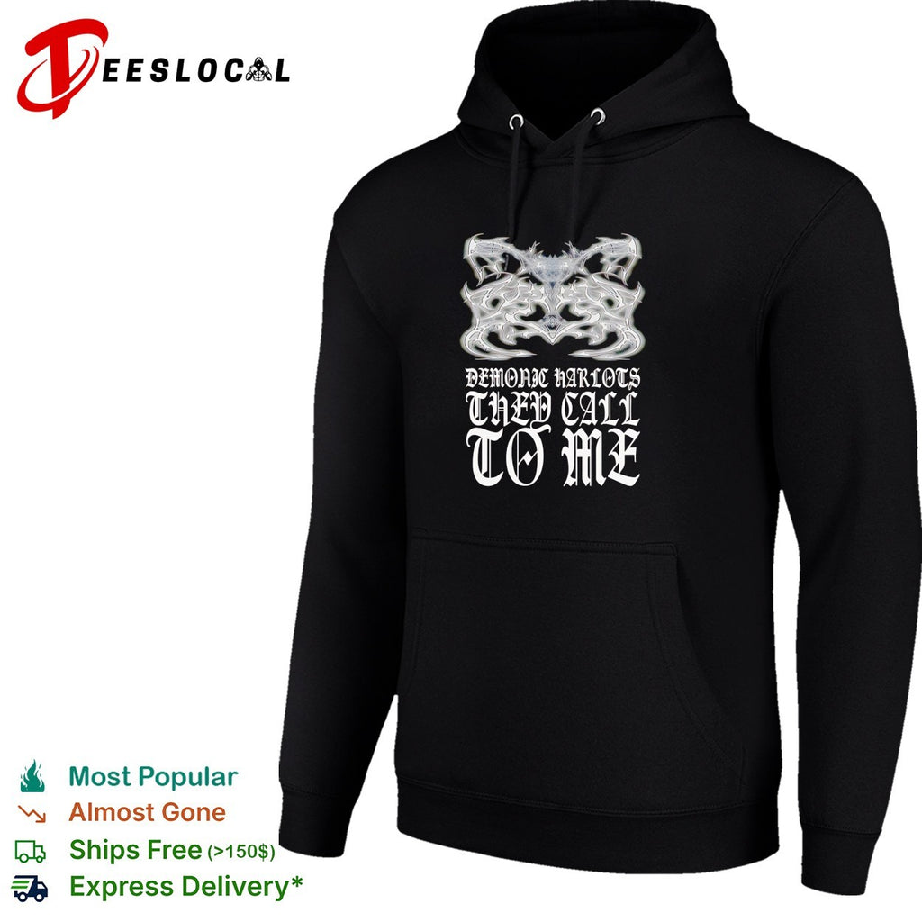 Demonic harlots they call to me gothic bat wing shirt