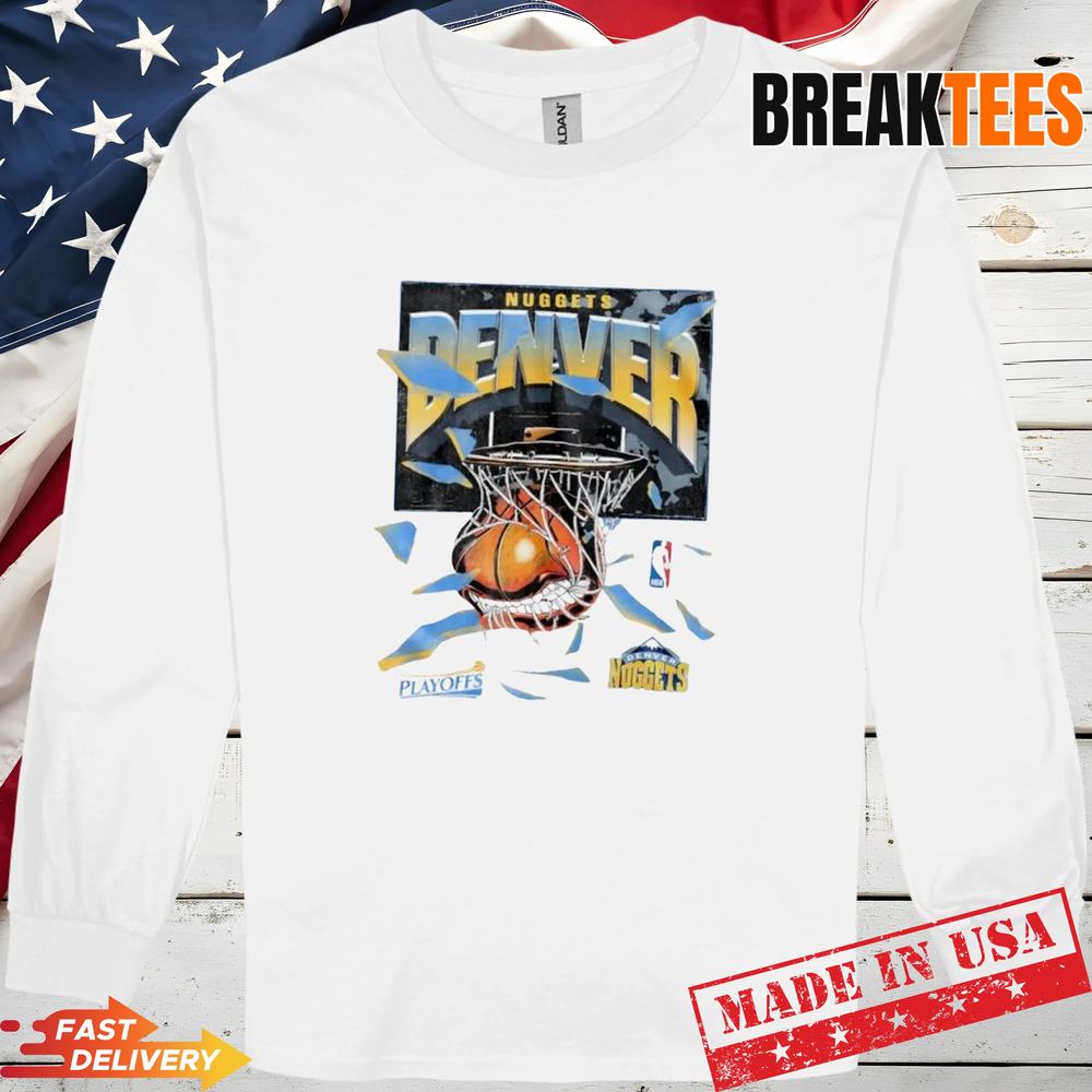 Denver Nuggets NBA playoff 2008 shattered backboard vintage t-shirt